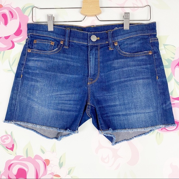 J. Crew Indigo Blue Classic Denim Shorts 27 - Picture 1 of 9